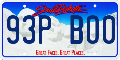 SD license plate 93PB00