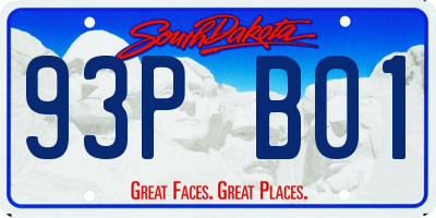 SD license plate 93PB01