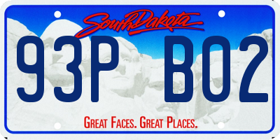 SD license plate 93PB02