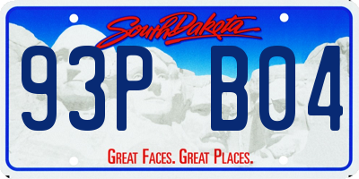 SD license plate 93PB04