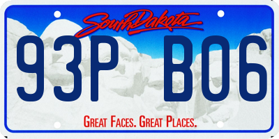 SD license plate 93PB06