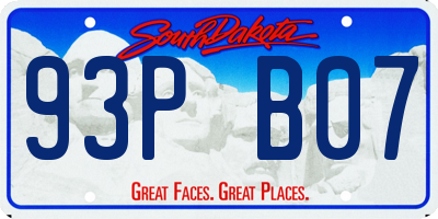 SD license plate 93PB07
