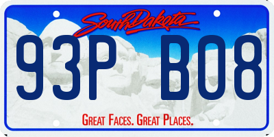 SD license plate 93PB08