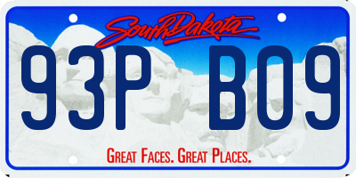 SD license plate 93PB09