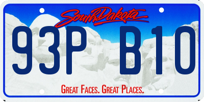 SD license plate 93PB10