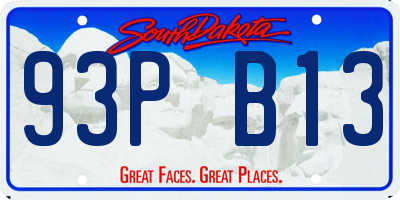 SD license plate 93PB13