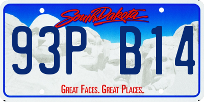 SD license plate 93PB14