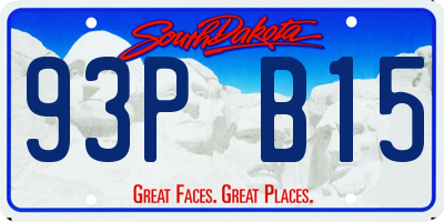 SD license plate 93PB15