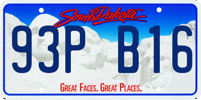SD license plate 93PB16
