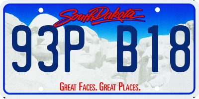 SD license plate 93PB18