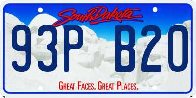 SD license plate 93PB20