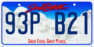 SD license plate 93PB21