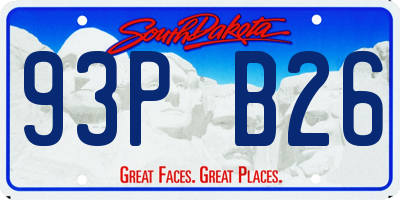 SD license plate 93PB26