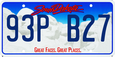 SD license plate 93PB27