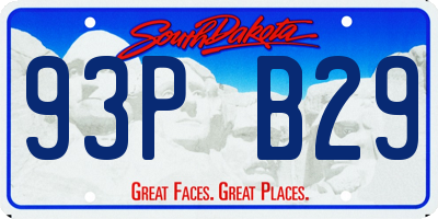 SD license plate 93PB29