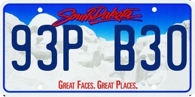 SD license plate 93PB30