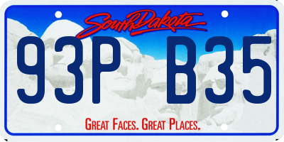 SD license plate 93PB35