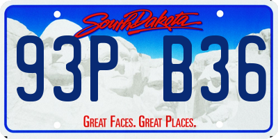 SD license plate 93PB36