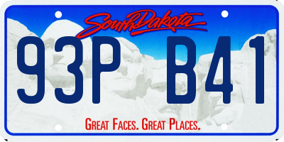 SD license plate 93PB41