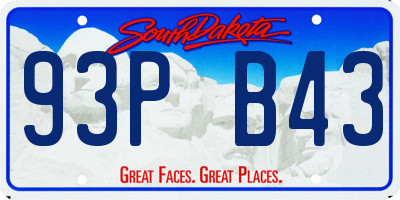 SD license plate 93PB43