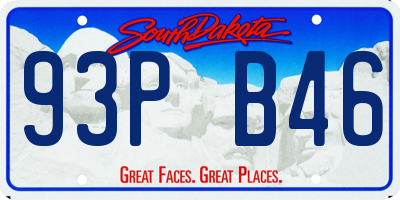 SD license plate 93PB46