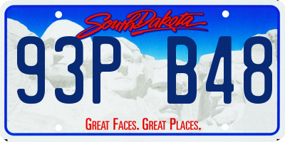 SD license plate 93PB48