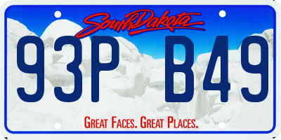 SD license plate 93PB49