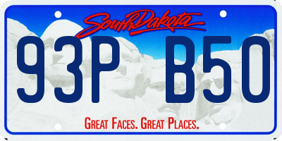 SD license plate 93PB50