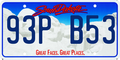 SD license plate 93PB53
