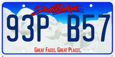 SD license plate 93PB57