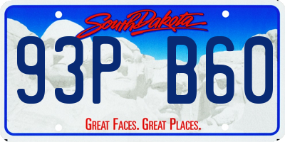 SD license plate 93PB60