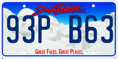 SD license plate 93PB63