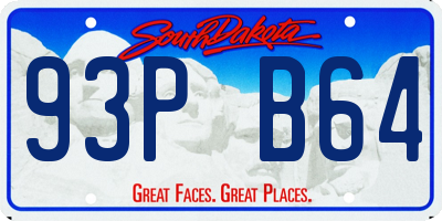 SD license plate 93PB64