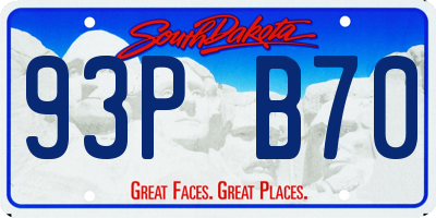 SD license plate 93PB70