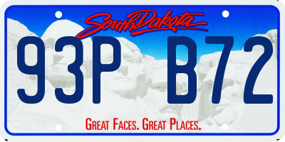SD license plate 93PB72