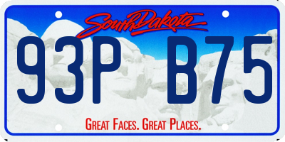 SD license plate 93PB75