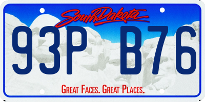 SD license plate 93PB76