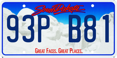 SD license plate 93PB81