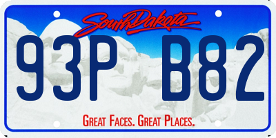 SD license plate 93PB82