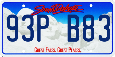 SD license plate 93PB83