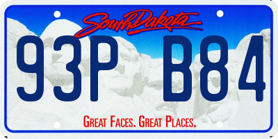 SD license plate 93PB84