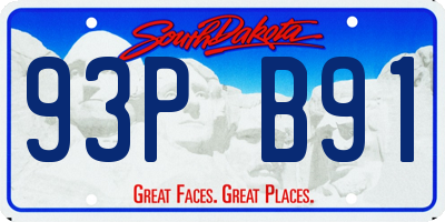 SD license plate 93PB91