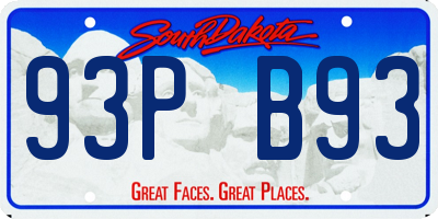 SD license plate 93PB93