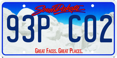 SD license plate 93PC02