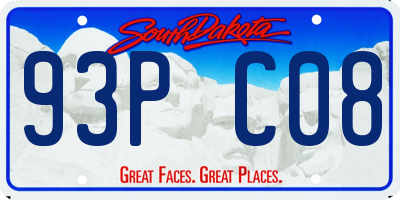 SD license plate 93PC08
