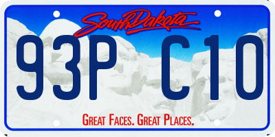 SD license plate 93PC10