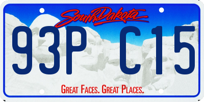 SD license plate 93PC15