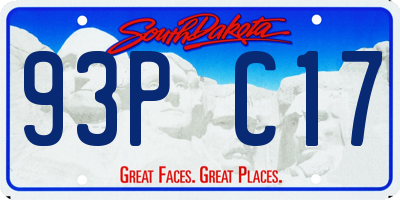 SD license plate 93PC17