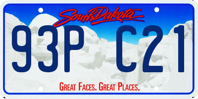 SD license plate 93PC21
