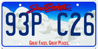 SD license plate 93PC26